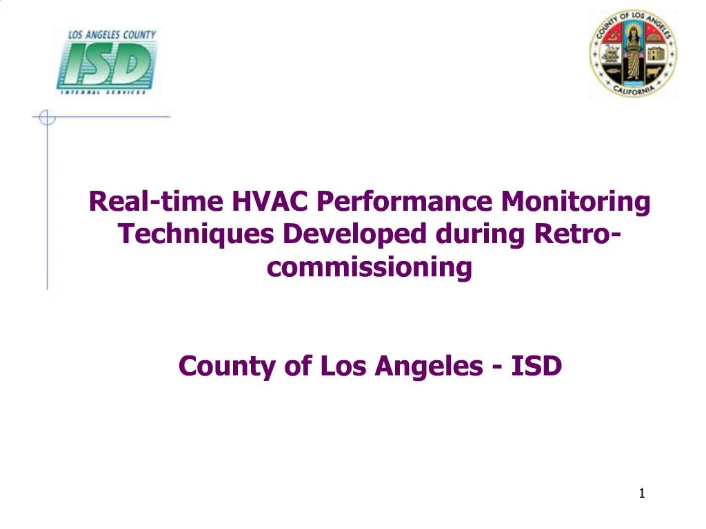 PPT Realtime HVAC Performance Monitoring Techniques Developed during