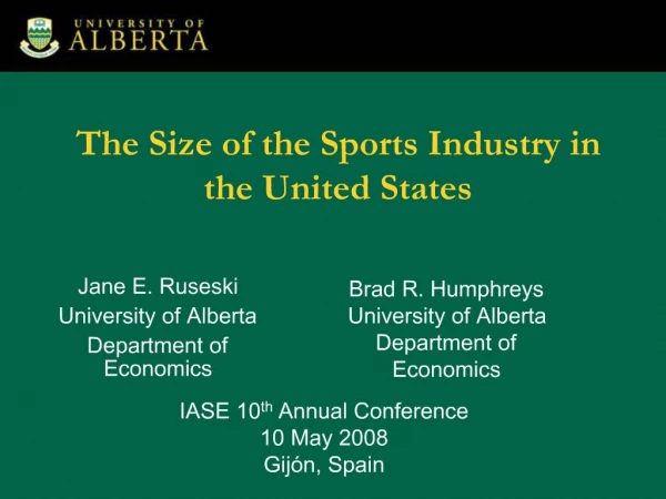 The Size of the Sports Industry in the United States