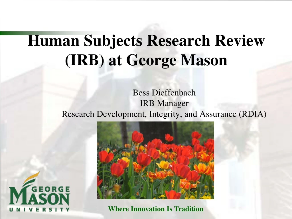 human subjects research review irb at george mason