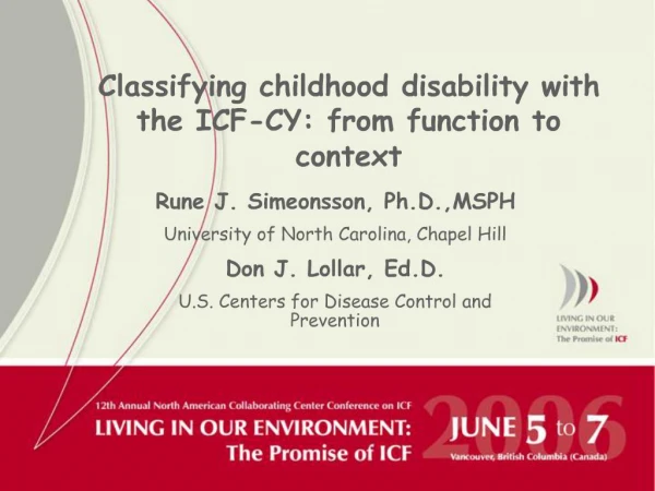 Classifying childhood disability with the ICF-CY: from function to context