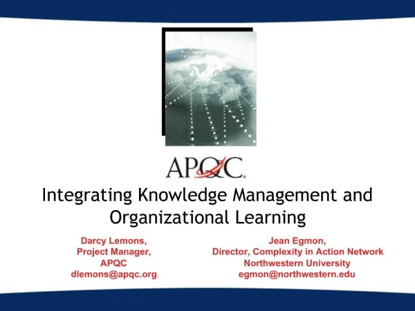Integrating Knowledge Management and Organizational Learning