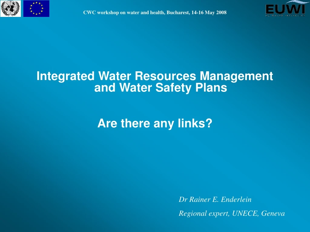integrated water resources management and water
