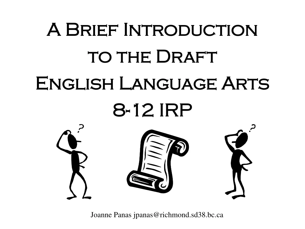 a brief introduction to the draft english