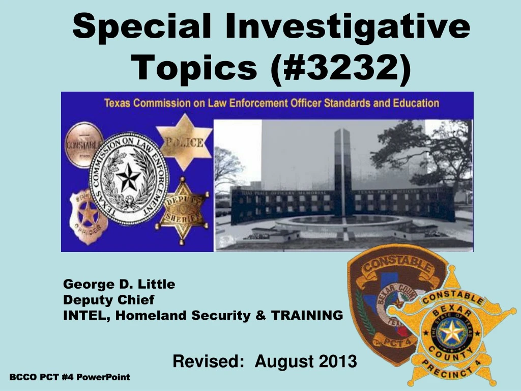 special investigative topics 3232