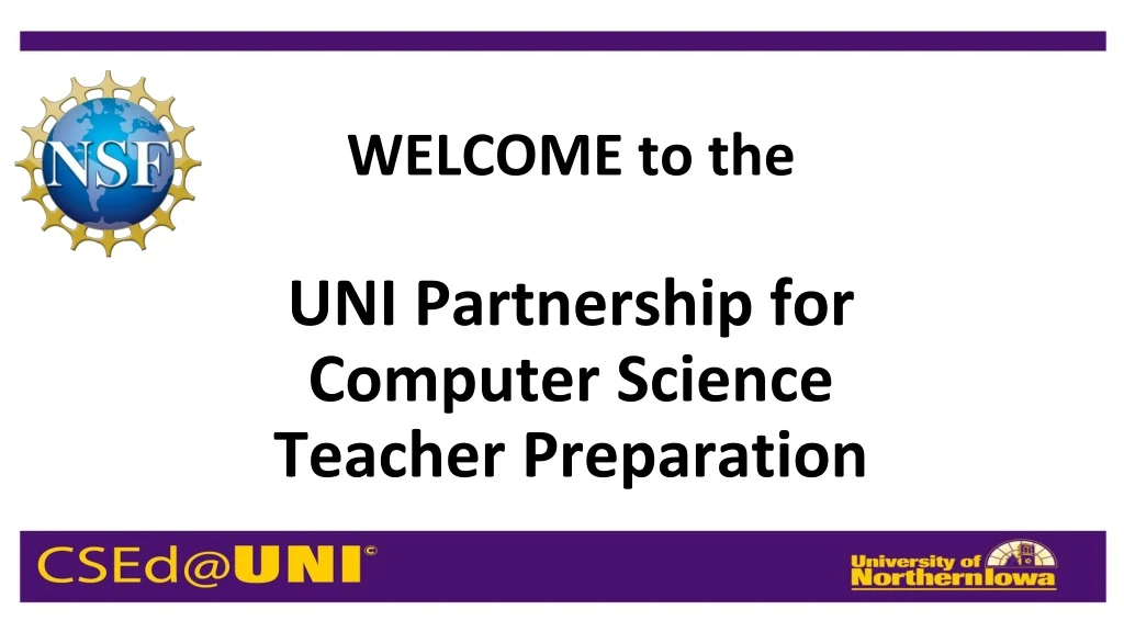 welcome to the uni partnership for computer science teacher preparation