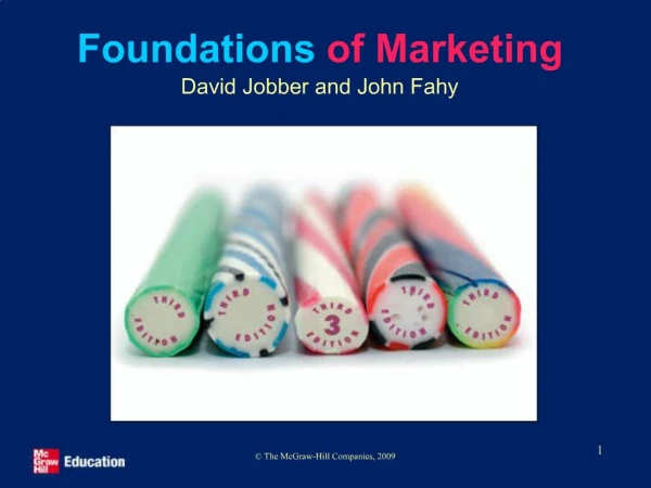 Foundations of Marketing David Jobber and John Fahy