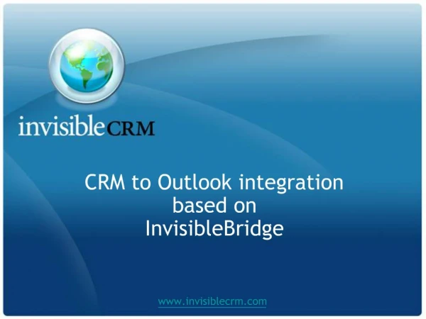 CRM to Outlook integration based on InvisibleBridge