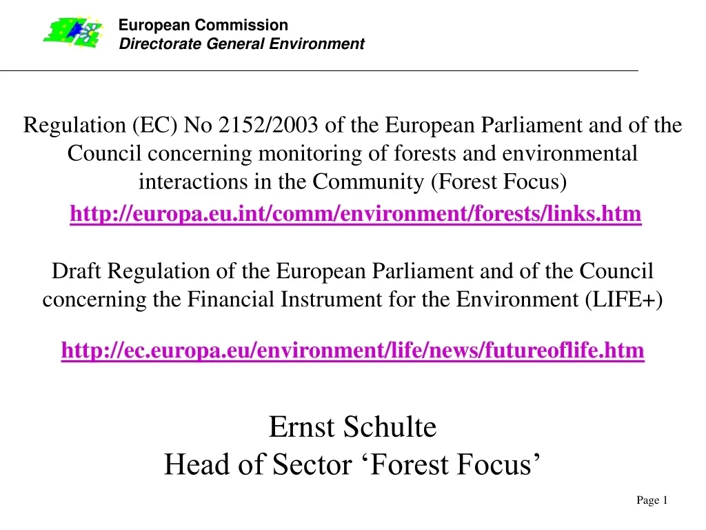 regulation ec no 2152 2003 of the european