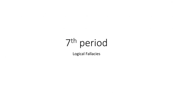 7 th period