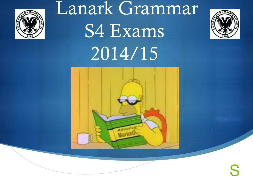 lanark grammar s4 exams 2014 15