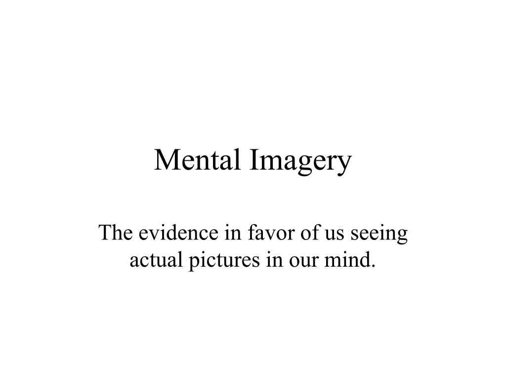 mental imagery