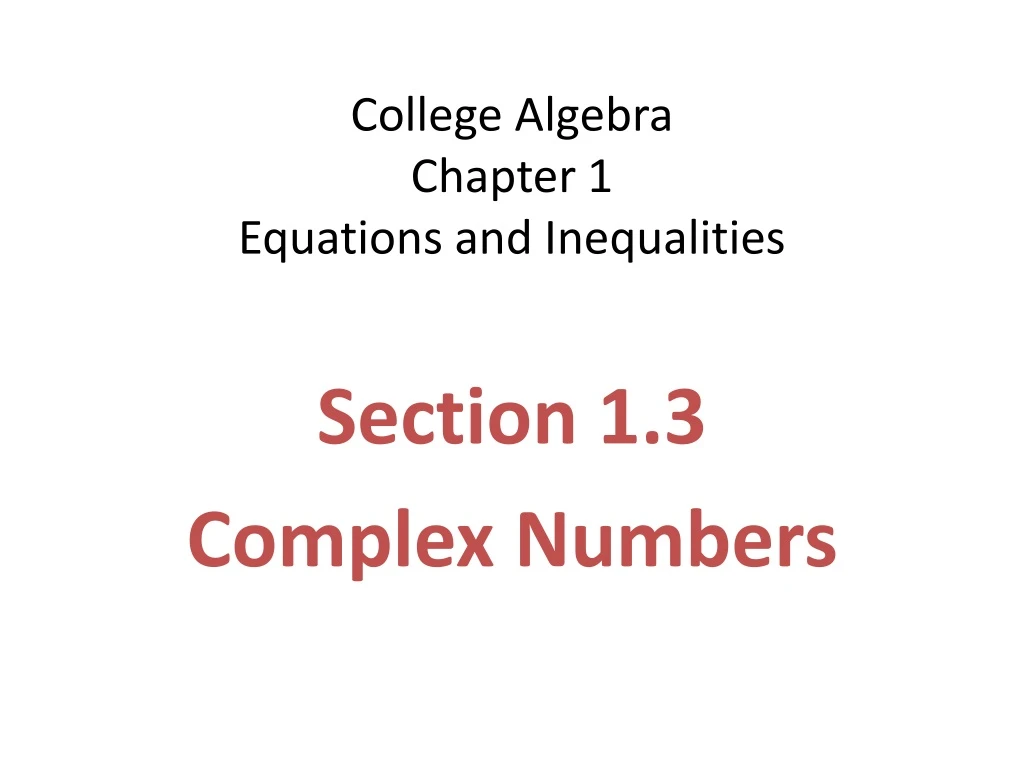 college algebra chapter 1 equations and inequalities