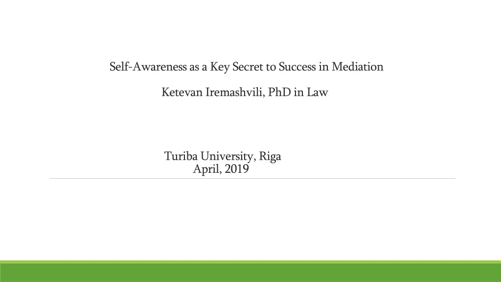 self awareness as a key secret to success