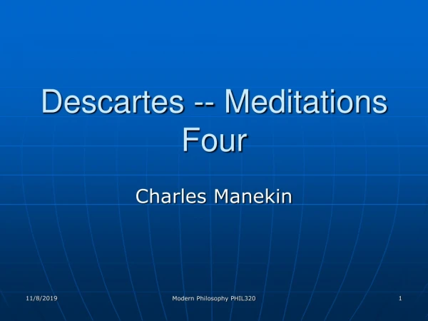 Descartes -- Meditations Four
