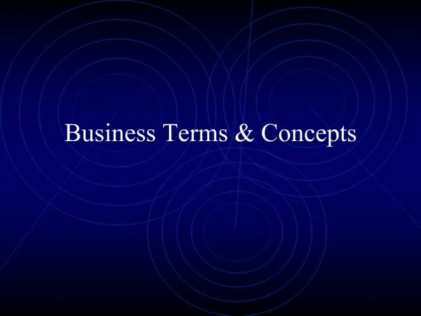 Business Terms Concepts