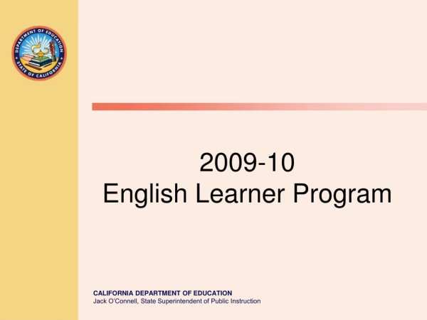 2009-10 English Learner Program