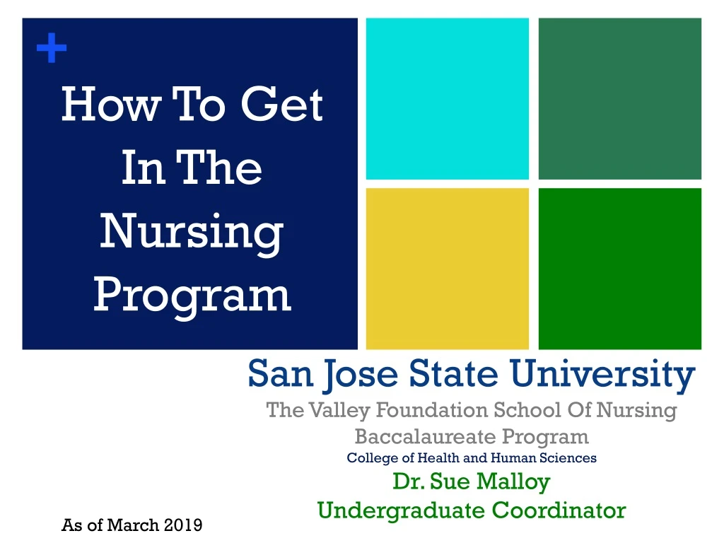 how to get in the nursing program