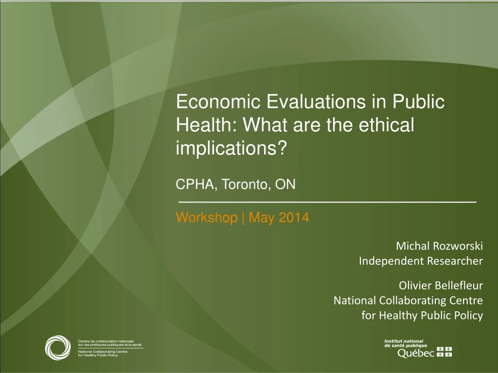 economic evaluations in public health what