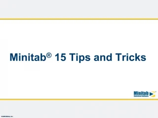 Minitab 15 Tips and Tricks - slide 1