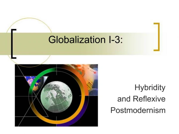 Globalization I-3: