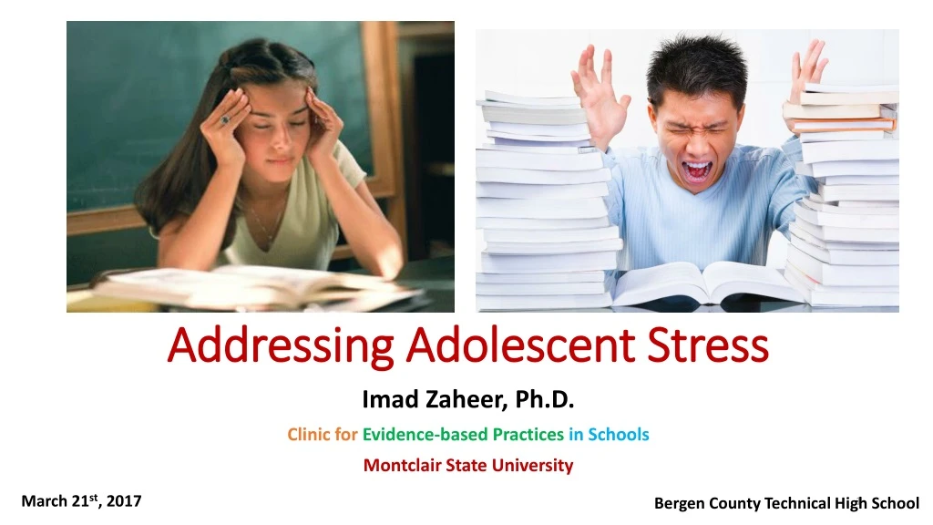 addressing adolescent stress