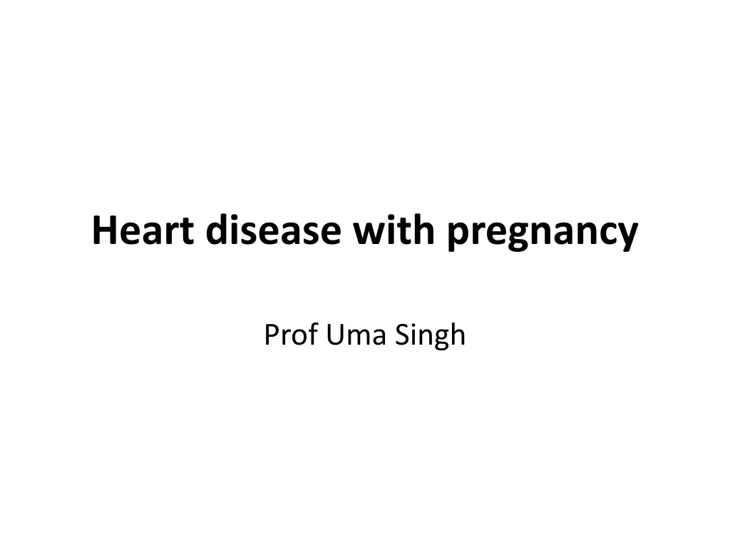 heart disease with pregnancy