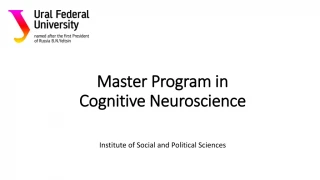 Master Program in Cognitive Neuroscience