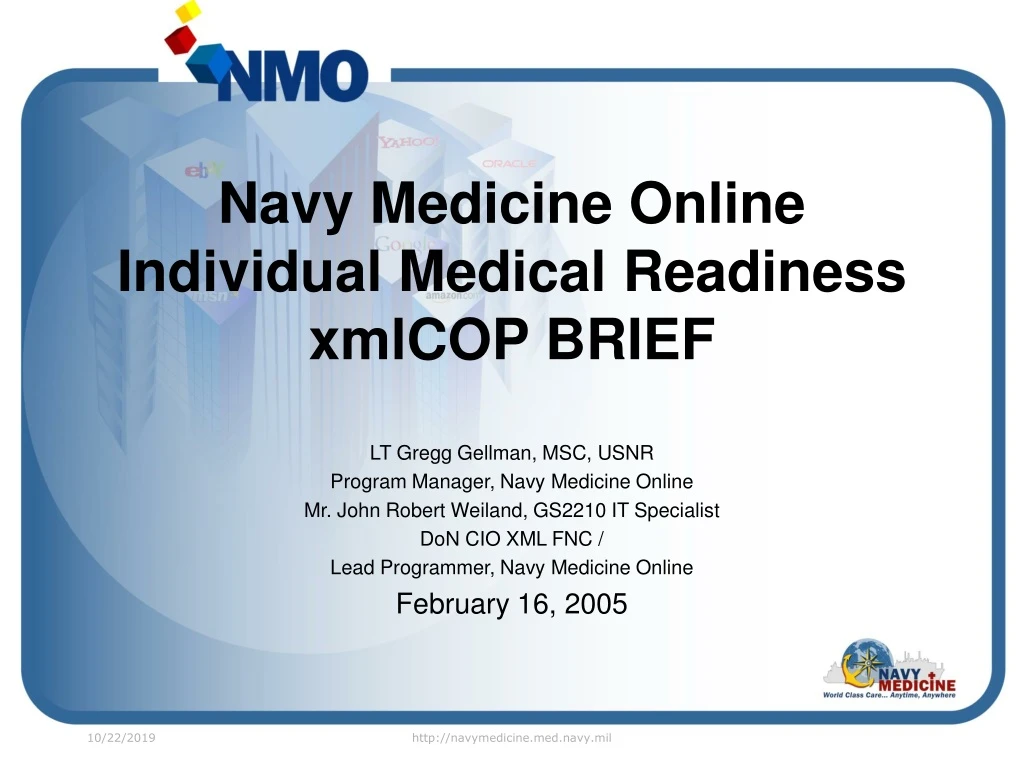 navy medicine online individual medical readiness xmlcop brief