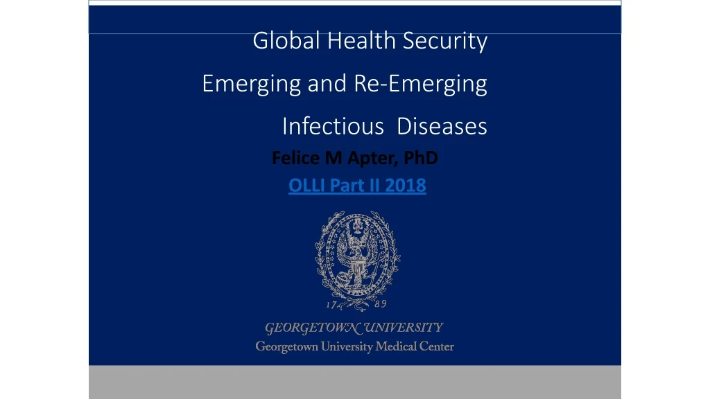 global health security emerging and re emerging infectious diseases