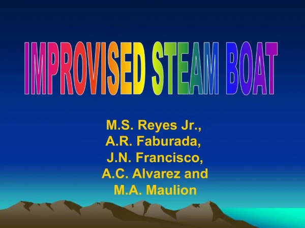 M.S. Reyes Jr., A.R. Faburada, J.N. Francisco, A.C. Alvarez and M.A. Maulion