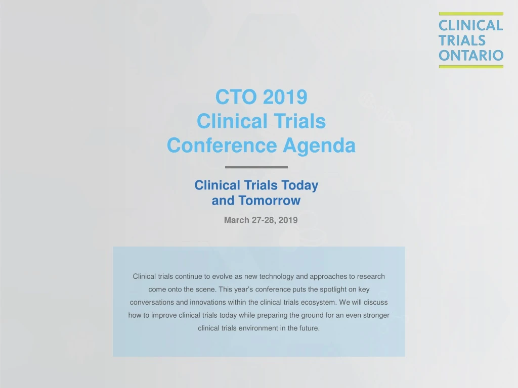 cto 2019 clinical trials conference agenda