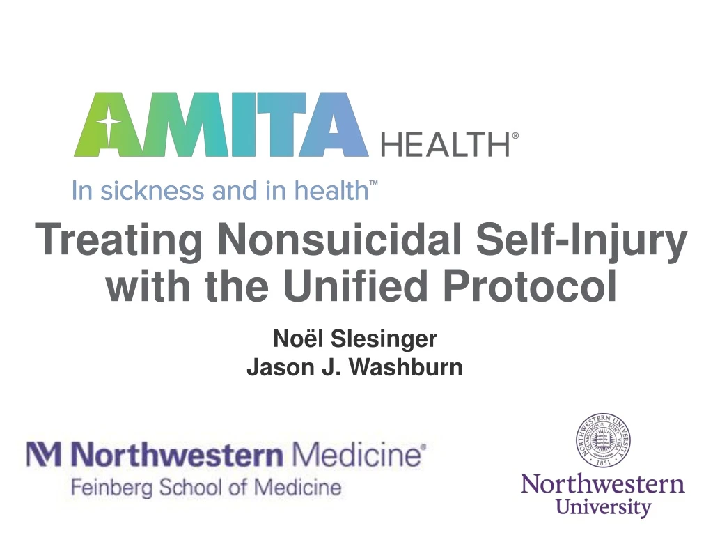 treating nonsuicidal self injury with the unified protocol
