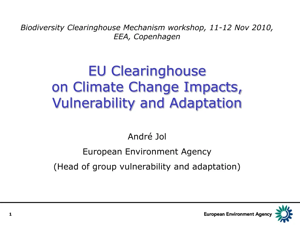 biodiversity clearinghouse mechanism workshop