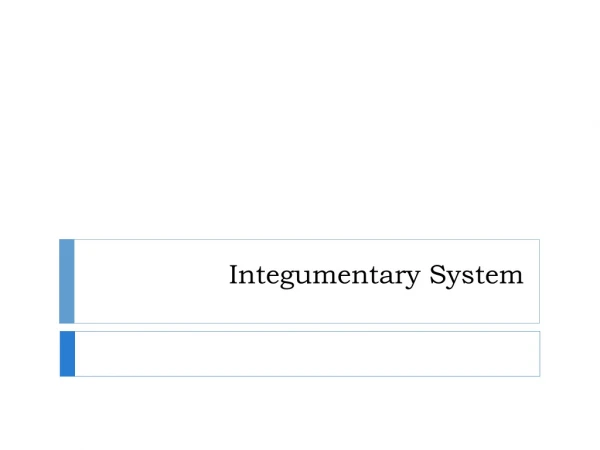 Integumentary System