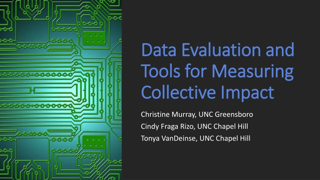 data evaluation and tools for measuring collective impact
