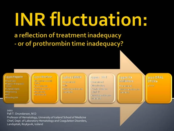 INR fluctuation: a reflection of treatment inadequacy - or of prothrombin time inadequacy