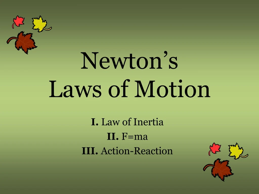 newton s laws of motion