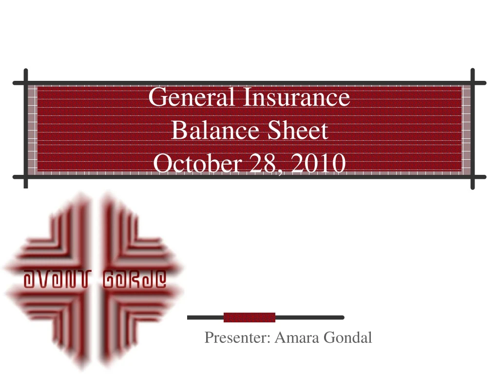 general insurance balance sheet october 28 2010