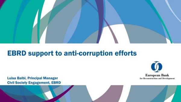 EBRD support to anti-corruption efforts