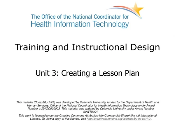 Training and Instructional Design