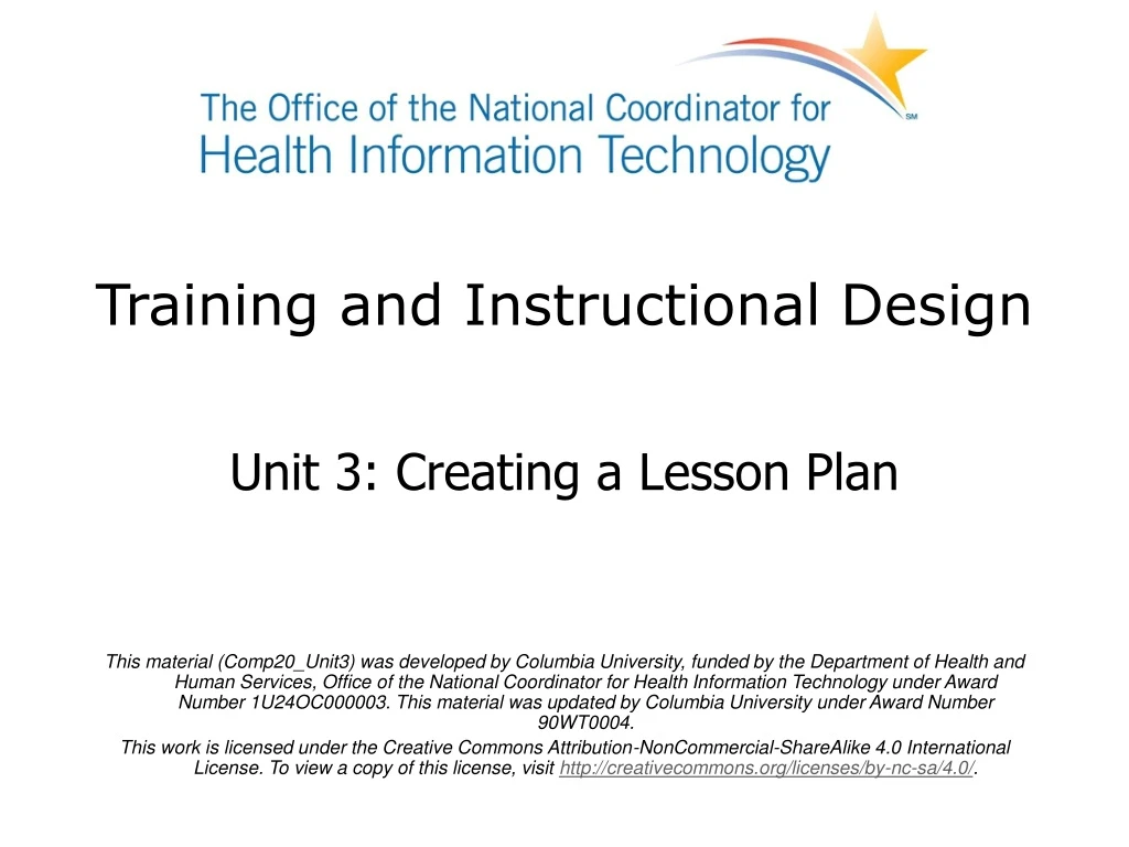 training and instructional design