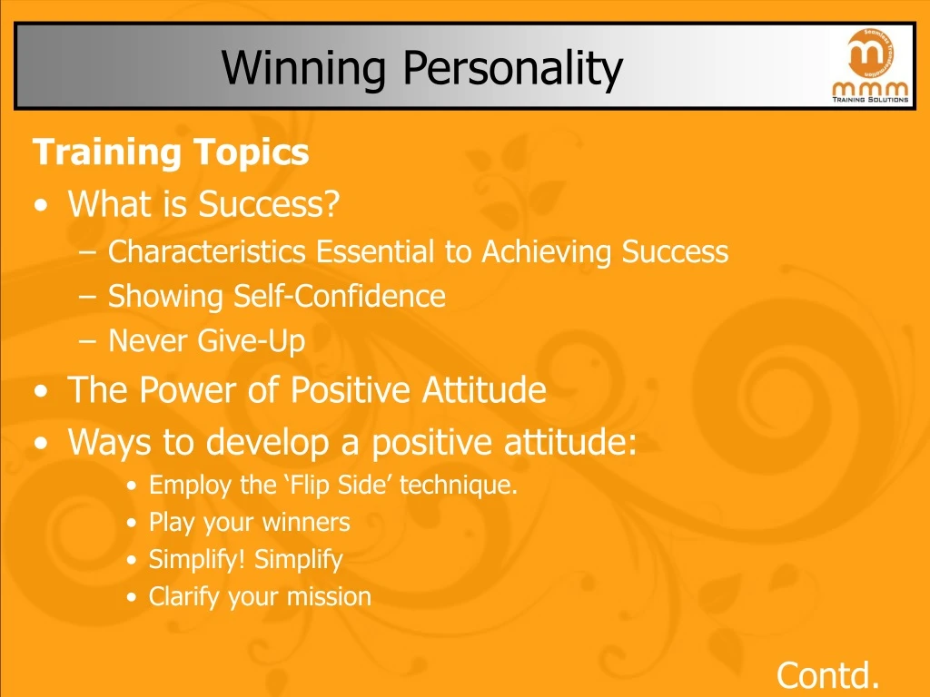 winning personality