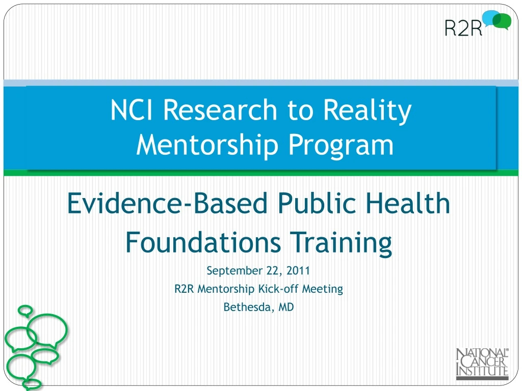 nci research to reality mentorship program