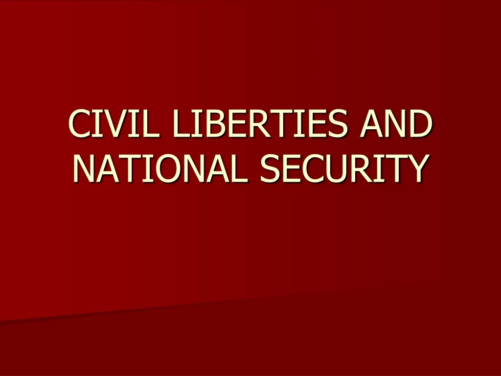 civil liberties and national security