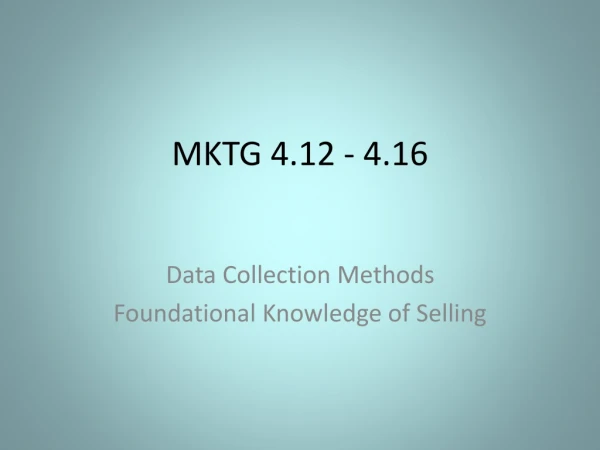 MKTG 4.12 - 4.16