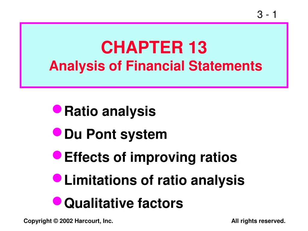chapter 13 analysis of financial statements
