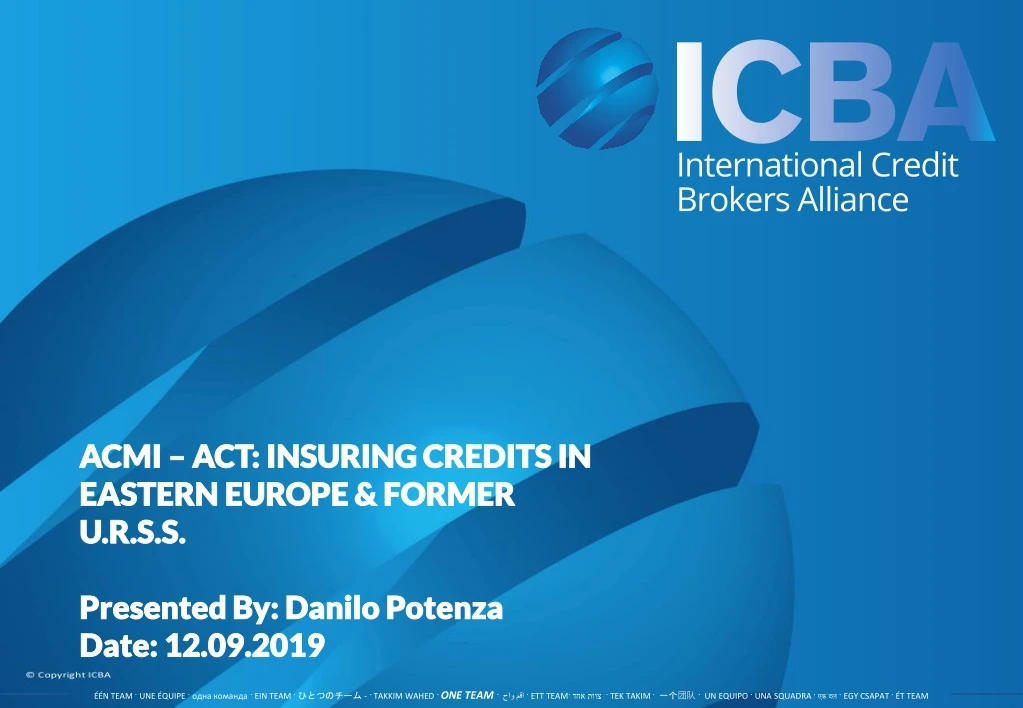 acmi act insuring credits in eastern europe