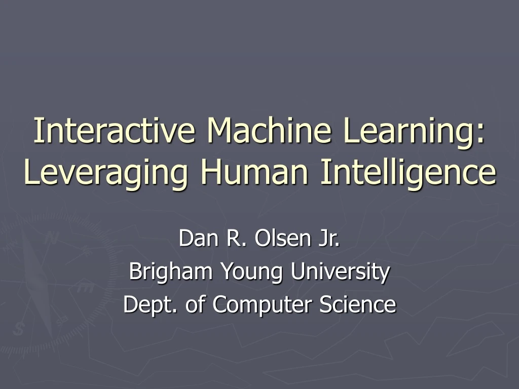 interactive machine learning leveraging human intelligence