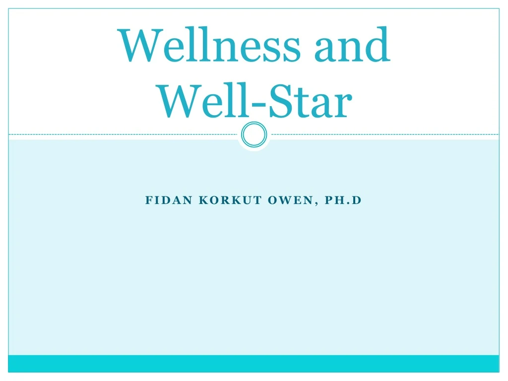 wellness and well star