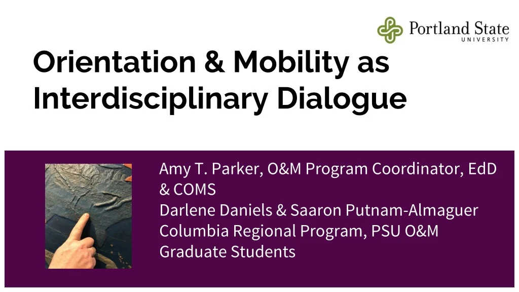 orientation mobility as interdisciplinary dialogue